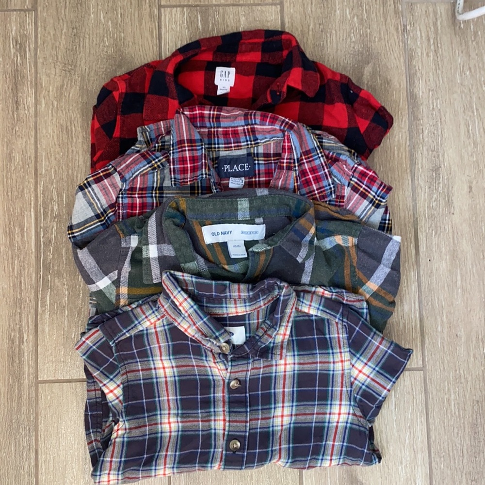 4 Long Sleeve Button Down  Shirts